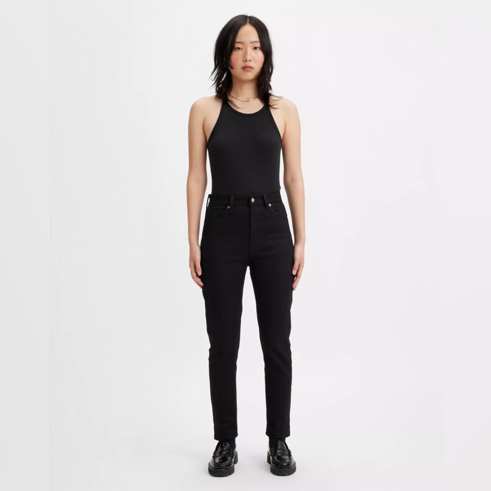 Levi’s Blue Tab Japanese Selvedge High Rise Slim Jeans Black 24